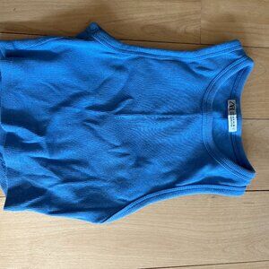 zara blue tank top